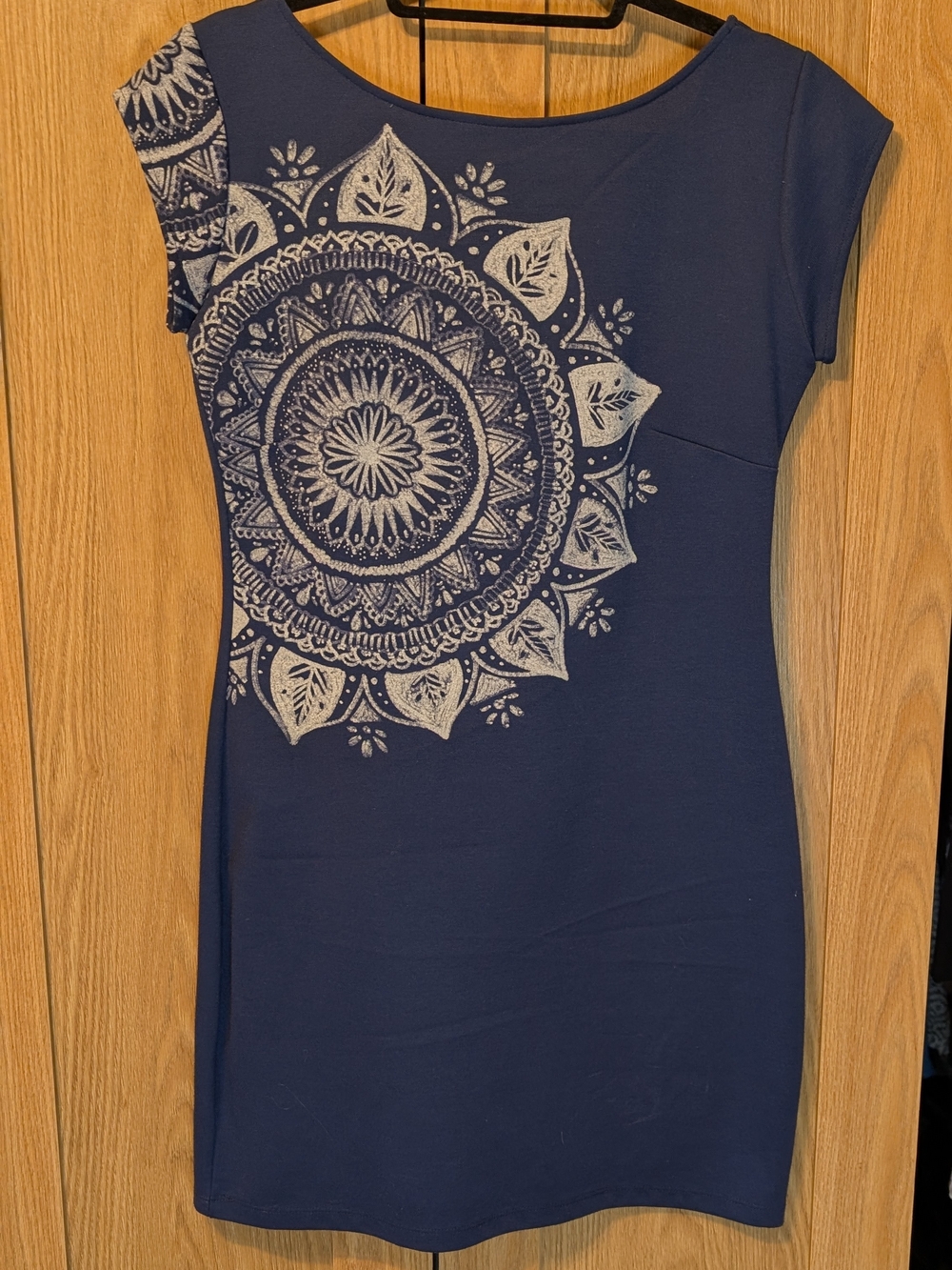 Desigual Navy Dress with Ivory Mandala Detail